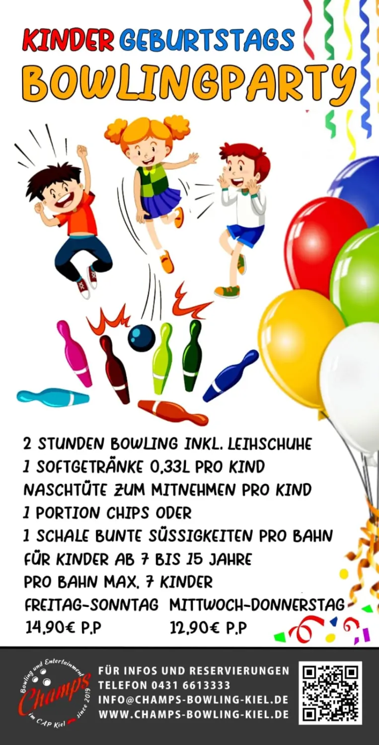 Champs Bowling Kiel GmbH bietet
